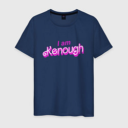 Футболка хлопковая мужская I am kenough barbie, цвет: тёмно-синий