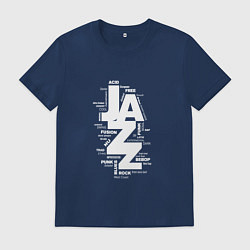 Футболка хлопковая мужская Jazz Styles BW1, цвет: тёмно-синий