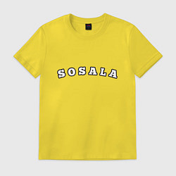 Футболка хлопковая мужская Sosala, цвет: желтый