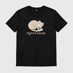 Футболка хлопковая мужская Пурнема, цвет: черный