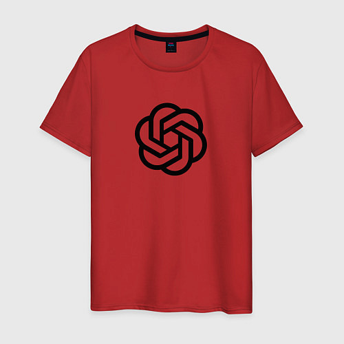 Мужская футболка Логотип ChatGPT / Красный – фото 1