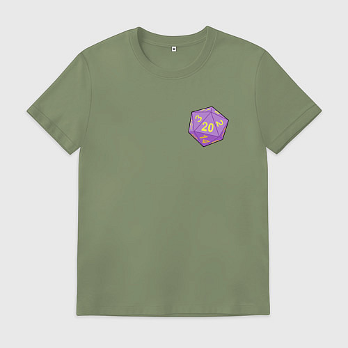 Мужская футболка Baldurs Gate 3 D20 / Авокадо – фото 1