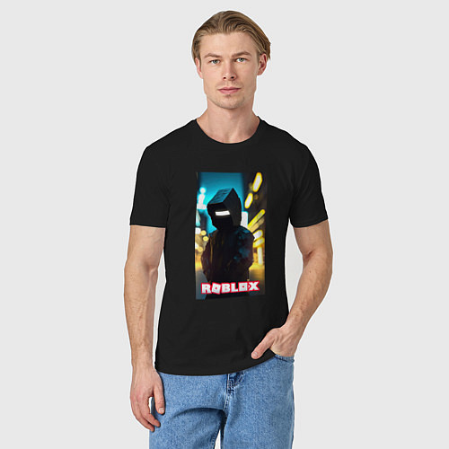 Мужская футболка Roblox cyberpunk / Черный – фото 3