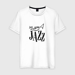 Футболка хлопковая мужская Just Jazz, цвет: белый