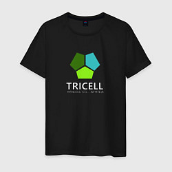 Футболка хлопковая мужская Tricell Inc, цвет: черный