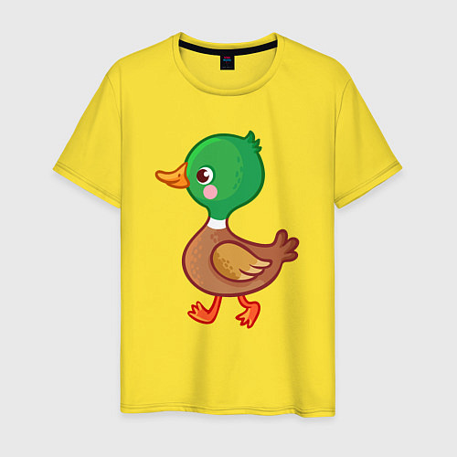 Мужская футболка Добрый утёнок / Желтый – фото 1