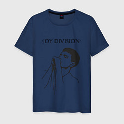 Футболка хлопковая мужская Йен Кёртис Joy Division, цвет: тёмно-синий