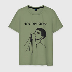 Футболка хлопковая мужская Йен Кёртис Joy Division, цвет: авокадо