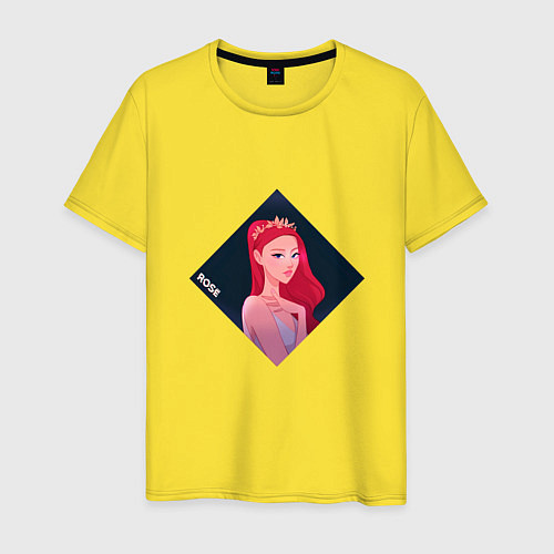 Мужская футболка Арт Розе из BlackPink / Желтый – фото 1