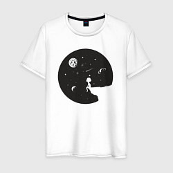 Футболка хлопковая мужская Dreaming boy, цвет: белый