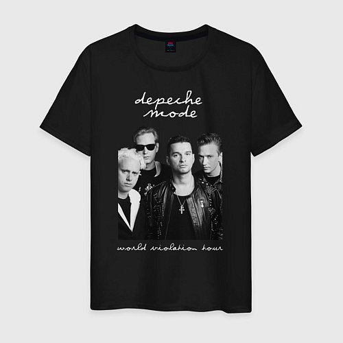 Мужская футболка Depeche Mode World Violation Tour Band / Черный – фото 1