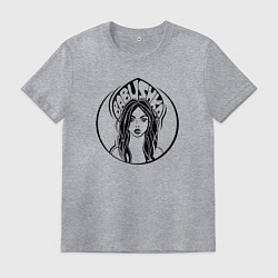 Футболка хлопковая мужская Babushka, цвет: меланж