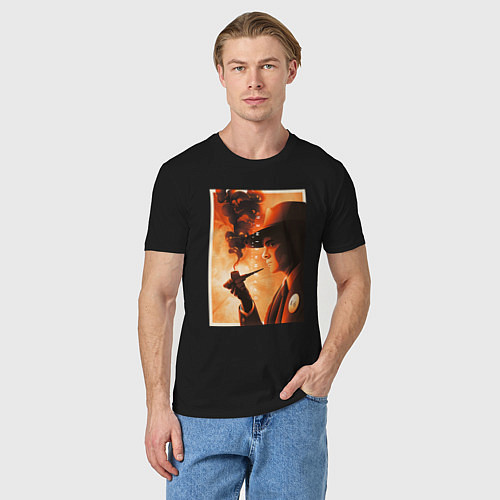 Мужская футболка Оппенгеймер К-6 / Черный – фото 3