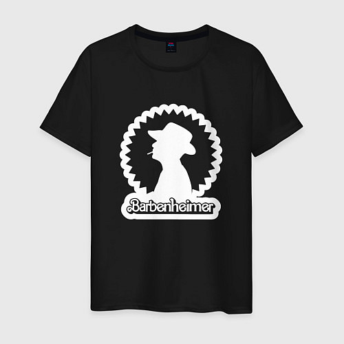 Мужская футболка Barbenheimer art / Черный – фото 1