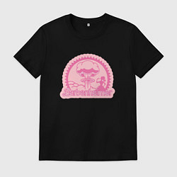 Футболка хлопковая мужская Барбигеймер арт, цвет: черный