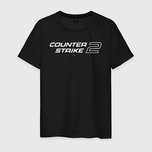 Мужская футболка Counter Strike 2 лого / Черный – фото 1