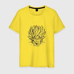 Футболка хлопковая мужская Персонаж Goku, цвет: желтый