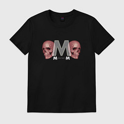 Футболка хлопковая мужская Depeche Mode - Skulls Memento Mori, цвет: черный