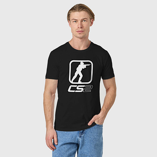 Мужская футболка CS2 logo / Черный – фото 3