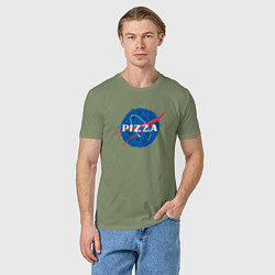 Футболка хлопковая мужская Pizza x NASA, цвет: авокадо — фото 2