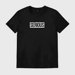 Футболка хлопковая мужская Serious, цвет: черный