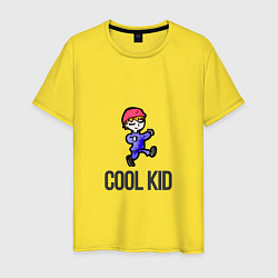 Футболка хлопковая мужская Cool kid, цвет: желтый