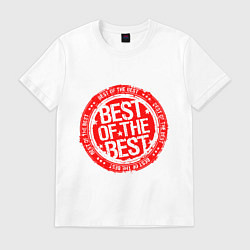 Футболка хлопковая мужская Red best of the best, цвет: белый