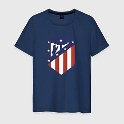 Футболка хлопковая мужская Atletico Madrid FC, цвет: тёмно-синий