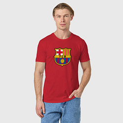Футболка хлопковая мужская Barcelona fc sport, цвет: красный — фото 2