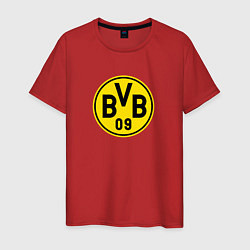 Футболка хлопковая мужская Borussia fc sport, цвет: красный
