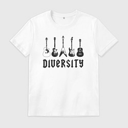 Футболка хлопковая мужская Разнообразие, цвет: белый