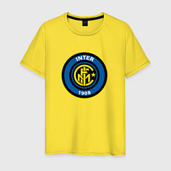 Футболка хлопковая мужская Inter sport fc, цвет: желтый