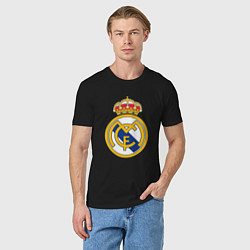 Футболка хлопковая мужская Real madrid fc sport, цвет: черный — фото 2