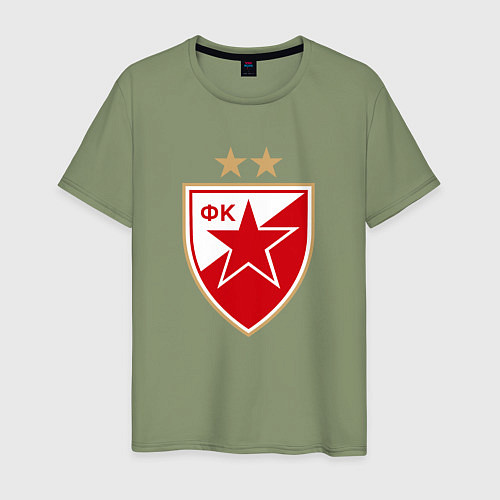 Мужская футболка Црвена звезда сербия / Авокадо – фото 1