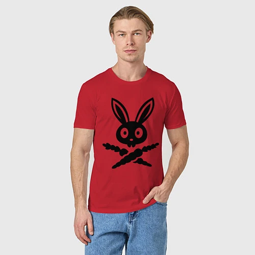 Мужская футболка Кролики-пираты / Красный – фото 3