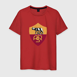Футболка хлопковая мужская Roma fc club, цвет: красный