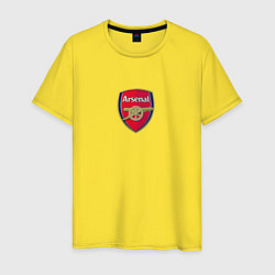 Футболка хлопковая мужская Arsenal fc sport club, цвет: желтый