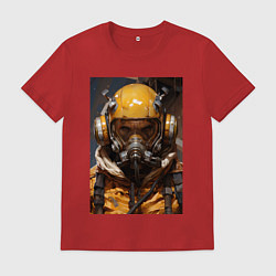 Футболка хлопковая мужская Желтый сталкер, цвет: красный