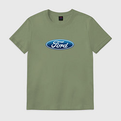 Футболка хлопковая мужская Ford usa auto brend, цвет: авокадо
