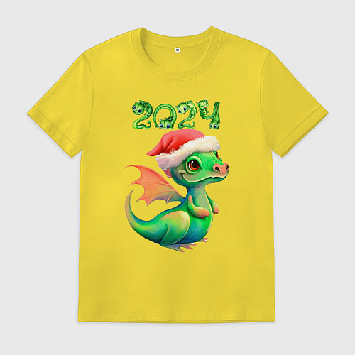 Мужская футболка Дракончик 2024 / Желтый – фото 1