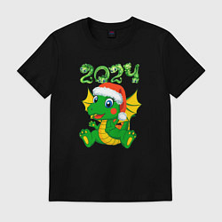 Футболка хлопковая мужская Дракончик 20204, цвет: черный