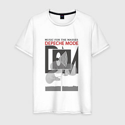 Футболка хлопковая мужская Depeche Mode - Music For The Masses Bongs, цвет: белый