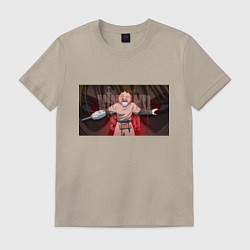 Футболка хлопковая мужская Vinland Saga Торфинн, цвет: миндальный