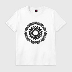 Футболка хлопковая мужская Руки в змеином кругу, цвет: белый
