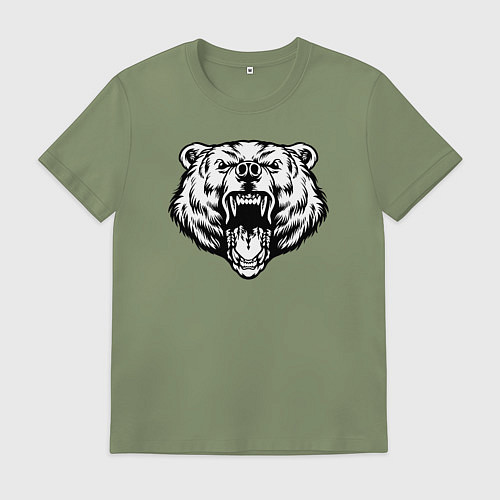 Мужская футболка Head bear / Авокадо – фото 1