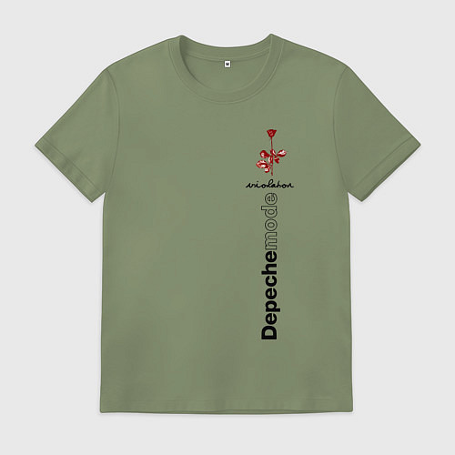 Мужская футболка Depeche Mode - Роза Violator / Авокадо – фото 1