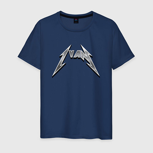 Мужская футболка Иван в стиле группы Металлика / Тёмно-синий – фото 1