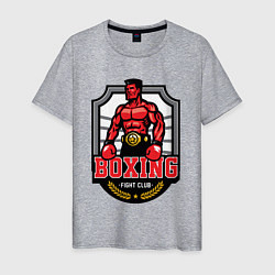 Футболка хлопковая мужская Fignt club boxing, цвет: меланж