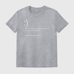 Футболка хлопковая мужская Синий экран windows, цвет: меланж