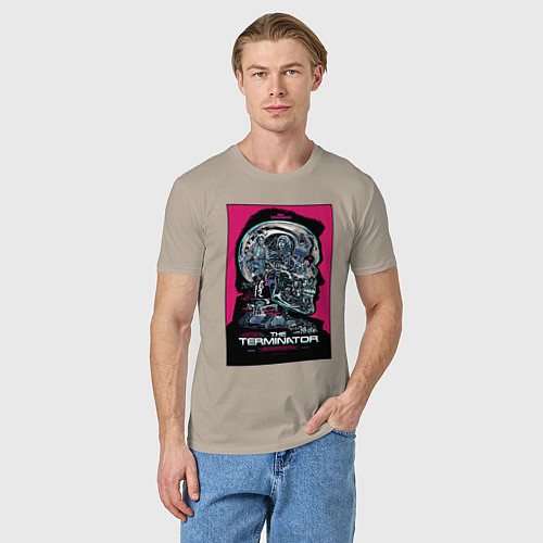 Мужская футболка Terminator 1 / Миндальный – фото 3